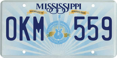 MS license plate OKM559