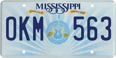 MS license plate OKM563