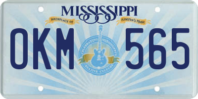 MS license plate OKM565