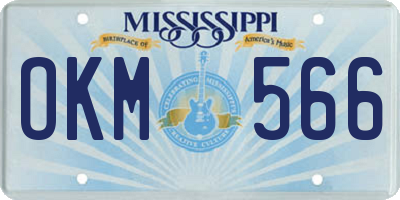 MS license plate OKM566
