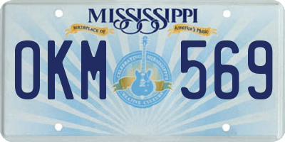 MS license plate OKM569