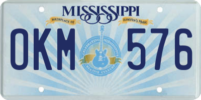 MS license plate OKM576