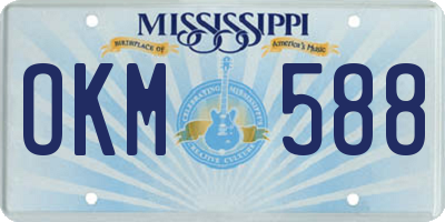 MS license plate OKM588