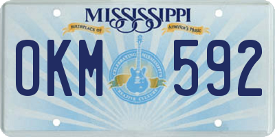 MS license plate OKM592
