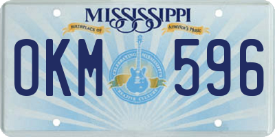 MS license plate OKM596