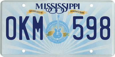 MS license plate OKM598