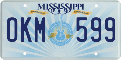 MS license plate OKM599