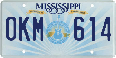MS license plate OKM614