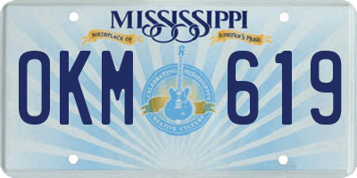 MS license plate OKM619