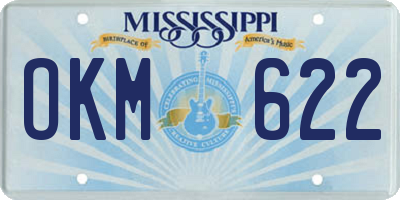 MS license plate OKM622