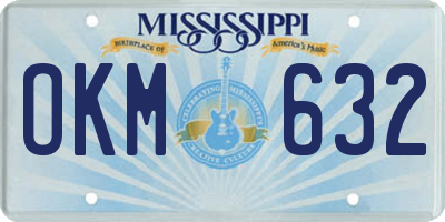 MS license plate OKM632