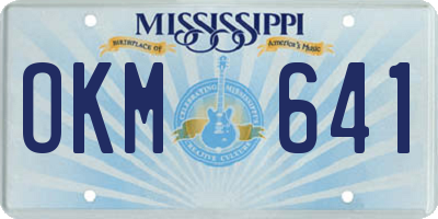 MS license plate OKM641
