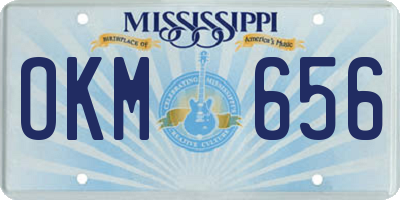 MS license plate OKM656