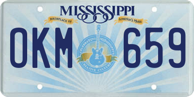 MS license plate OKM659