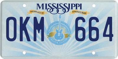MS license plate OKM664