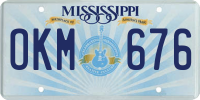 MS license plate OKM676