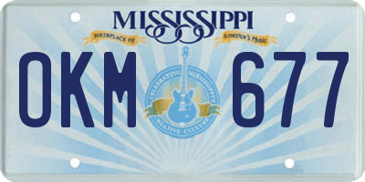 MS license plate OKM677