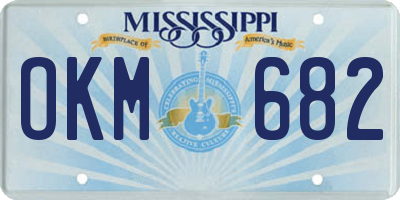 MS license plate OKM682