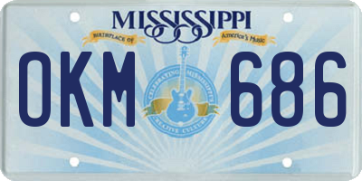 MS license plate OKM686