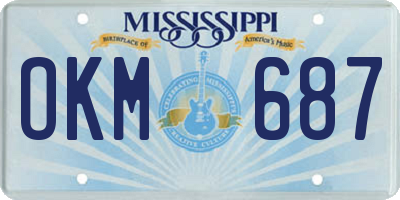 MS license plate OKM687