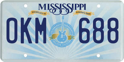 MS license plate OKM688