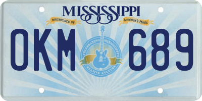 MS license plate OKM689