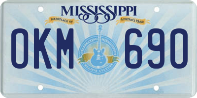 MS license plate OKM690