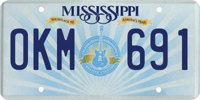 MS license plate OKM691