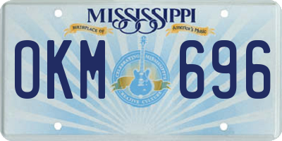 MS license plate OKM696