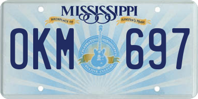 MS license plate OKM697