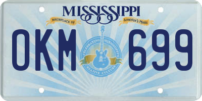 MS license plate OKM699