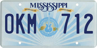 MS license plate OKM712