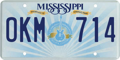 MS license plate OKM714