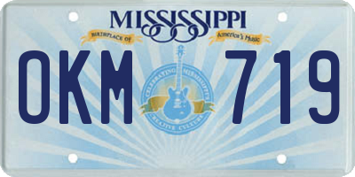 MS license plate OKM719