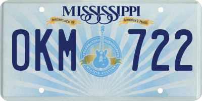 MS license plate OKM722