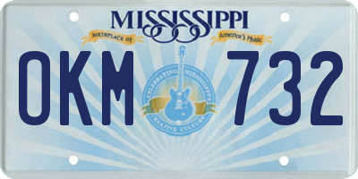 MS license plate OKM732