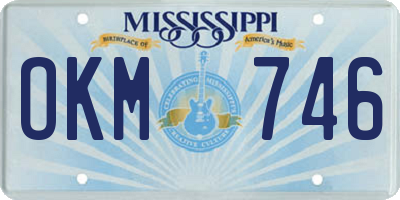 MS license plate OKM746