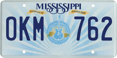 MS license plate OKM762