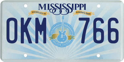 MS license plate OKM766
