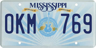 MS license plate OKM769