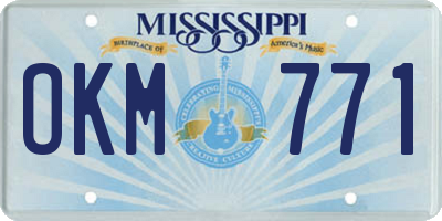 MS license plate OKM771