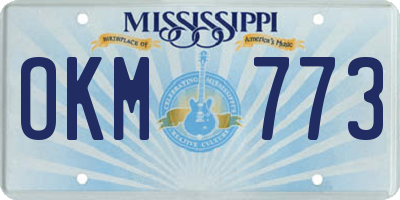 MS license plate OKM773