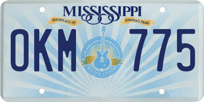 MS license plate OKM775