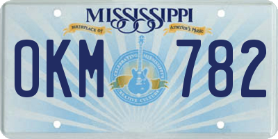 MS license plate OKM782