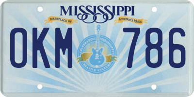 MS license plate OKM786