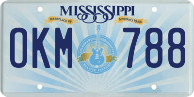 MS license plate OKM788