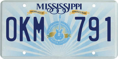 MS license plate OKM791