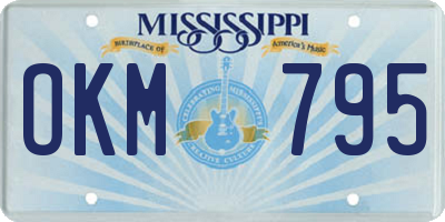 MS license plate OKM795