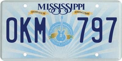 MS license plate OKM797