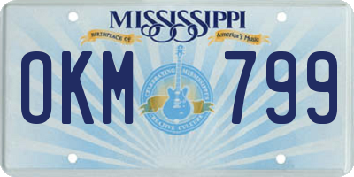 MS license plate OKM799